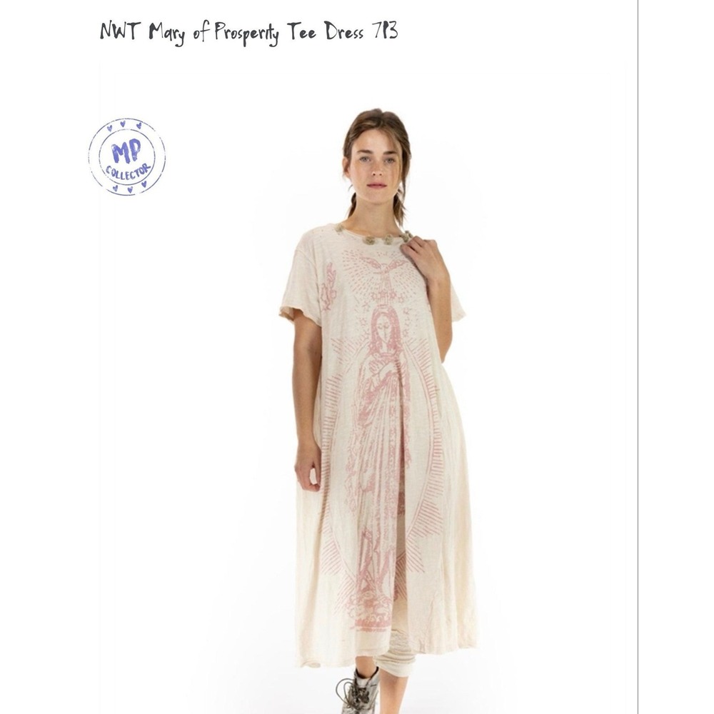 213-Magnolia Pearl Mary of Prosperity T Dress 100% cotton jersey maxi dress